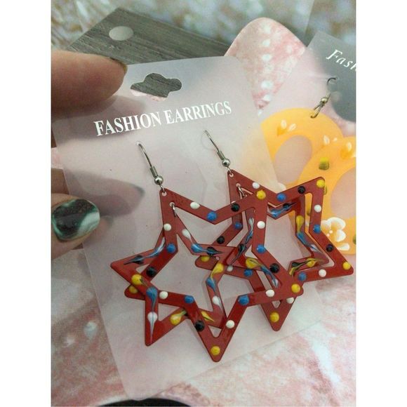 NWT 2 Pair Bundle Fashion Earrings Pierced Dangle Bohemian Boho Earrings - Picture 9 of 10